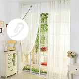 VMS INDIA 50/100pcs White Curtain Hanging Rings Shower Hooks Rings for Window Curtain 100pcs