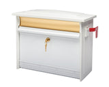 Architectural Mailboxes Mailsafe Aluminum, Locking, Wall Mount Mailbox, MSK00WAM, White, Medium Capacity
