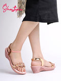 Shoetopia Women'S Girls-Fancy-903 Wedge Sandal-4 Kids Uk (Girls-Fancy-903-Pink)-Eu37,Pink,4,B0D4VP9S72