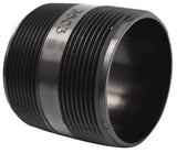 Valterra T3503 ABS Threaded Nipple - 3 x 3 , Black