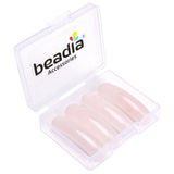 BEADIA Curved Rose Quartz Stone Beads 36x10mm 4pcs for DIY Bracelet Jewelry Making