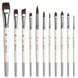 Face Paint Brushes, Golden Maple 11PC Artist Acrylic Paint Brush Set for Face Body Shoe Painting, Ideal for Chrismas Halloween C