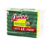 Quickie 2052213 Scrubbing Sponge, Pack of 4, Long Lasting, Heavy Duty, Kitchen and Bathroom Scrubbing Sponge