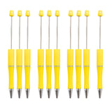 Enakshi 10 Pieces DIY Black Ink Pens Beaded Pens Ballpoint Pen Bead Pen for Birthday Yellow|Collectibles | Pens & Writing Instru