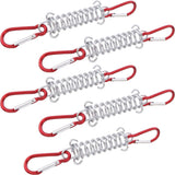 NODG 5 Sets Camping Tent Spring Buckle Set Tent Spring Porch Swing Spring Buckle with Carabiners Heavy Duty Wire Racks Accessori