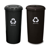 Witt Industries 20 Gallon, Tall round recycling wastebasket with slotted top Legends paper only, recycle and round top Legends c