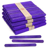 CraftySticks 200 Pack Purple Color Wooden Craft Popsicle Sticks, Slim Wood Sticks for Arts, Crafts, STEM Supply, 4.5 Inch