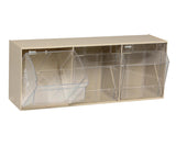 Quantum Storage Systems Qtb303Iv 3 Drawers Tip Out Cabinet Part Organizer Ivory 10 H X 24 W X 8 D
