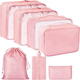 Claiez Travel Organizer Bag Storage Printed Clothes Space Savers Bags Cosmetics/Underwear/Socks/Shoes Organizer Makeup Bags Orga