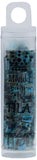 Miyuki DBT4514 Matte Seafoam Green Picasso 7.2g Tila 2 Hole Square Beads, 5mm