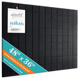 Large Cork Board, 12 Pack Felt Wall Tiles with Safe Removable Adhesive, Bulletin Board for Office, Pin Tack Corkboard for Quilti