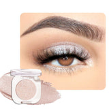 WanTuoluo Sheer White Sparkle Eyeshadow Palette for Women, Single Monochrome Eye Shadow Makeup, Shiny Pressed Powder, Blendable
