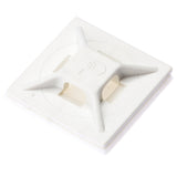 Panduit ABMMAD Cable Tie Mount, Adhesive Backed, 4Way, ABS, White (500Pack)