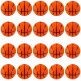 SUNNYCLUE 1 Box 32Pcs Ball Silicone Beads Small Basketball Beads Sports Round Ball Basketball Silicone Spacers for Jewelry Makin