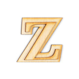 2 Pack Official Greek Wooden Letters for Crafts, Zeta - 2 Classic Font Double Layer Wooden Greek Letters - Precision Cut Natural