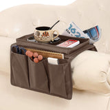 Sofa Armrest Organiser with Cup Holder Tray 6 Pockets TV Remote Control Organizer Sofa Couch Armchair Caddy Organiser Tidy Pocke