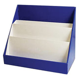 Classroom Keepers Sturdy Cardboard Book Shelf, 3-Tiered, Blue, 17 H x 20 W x 10 D, 1 Unit