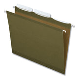 Pendaflex ReadyTab Reinforced Hanging Folders, 1/3 Tab, Letter, Green, 25/Box
