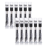 Pentel LRN5ABX Gel Pen Refills, f/EnerGel, 0.5mm, Needle Tip, 12/BX, BK Ink