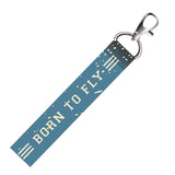 Isee 360 Born To Fly Quotes Lanyard Tag With Swivel Lobster For Gift Luggage Bags Backpack Laptop Bags L X H 5 X 0.8 Inch