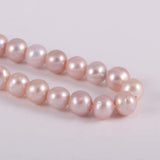Natural Round Freshwater Purple Pearl Loose Beads 8-9mm 14.2 inch for Jewelry Making