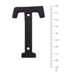 BetLight House Address Letters- 3 Inch High Innovative Wrought Iron Numbers, Vintage Nail on Die Cast Mailbox Letters,Letter T