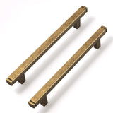 Goo-Ki Vintage Brass Drawer Handles 5 in (128mm) Hole Centers Straight Bar Pull,12-Pack Antique Bronze Solid Cabinet Handles for