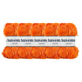 Eyelash Fun Fur Yarn 100 Gram (3.53 Ounces) 175 Yards (160 Meters) (Orange - 5 Skeins)