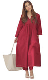 Gosriki Women'S Rayon Viscose Solid A-Line Kurta With Pant (Anvi Red-Gs_S_Red_Small),Red,,B0F9PY45WC