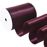 Ribest Burgundy Double Faced Satin Ribbon, 4 Inch 5 Yard Ribbon for Crafts Gift Wrapping Bows Wedding Party Decoration Bouquet