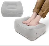 Inflatable Travel Foot Rest Pillow, Foldable Adjustable Foot Rest, Soft Memory Foam Cushion Pillow For Legs Portable Footrest Fo