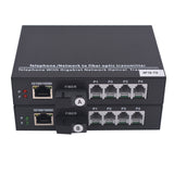 Wekuant 4 POTS Telephones and Gigabit Ethernet Over Fiber Optic Extender SC, Universal Singlemode Fiber up to 20Km and Multimode