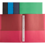 Business Source 78531 2Pocket Folders, 100 Sh Cap, Ltr, 91/2Inch x11Inch , 25/BX, AST