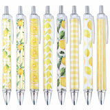 8PC Lemon Pens Kawaii Writing Gel Pen Summer Tropical Fruit Stationery Set Party Favors Decorations Office School Classroom Supp