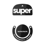 Superglide Glass Mouse Skates for Logitech G Pro X Superlight1 (Type-C, Black) - Polished Round Edge, Ultra Smooth, Durable Gami