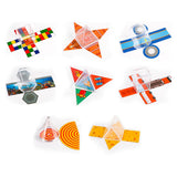 Enakshi 8Pcs Geometric Solids 3D Shapes & 2D Folding Nets for Teacher Aids Classroom|Toys & Hobbies | Educational | Mathematics