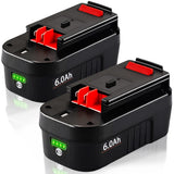 TenHutt ?Lithium-ion 6.0Ah! | NOT Ni-Mh? 2Packs 18V Replace Battery for Black and Decker 18V Battery 6.0Ah HPB18 HPB18-OPE 24476