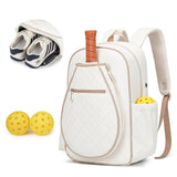 Kavigor Pickleball Bag, Quilted Pickleball Backpack With Shoe Compartment & Waterproof Pocket, Pickle Ball Paddle Bag Fits 2 To