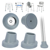 MFE 4 Pack Replacement Feet for Shower Chair, 1-1/8 I.D Slope Rubber Leg Caps for Bath Seat Shower Stools Transfer and Tub Bench