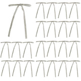 Meseey 30 Pcs Grey Velvet Christmas Bows 5 x 7 Inch Rustic Vintage Wedding Velvet Ribbon Gift Bows for Tree Wreath Garland Home