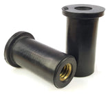 EPDM Rubber Well Nuts Brass Insert Expansion Nut Metric Sizes M4-0.7 X 12.6MM (0.04mm - 4.0mm Grip) Qty 100