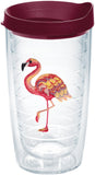 Tervis Multi-Color Flamingo Made in USA Double Walled Insulated Tumbler Travel Cup Keeps Drinks Cold & Hot, 16oz, Flamingo
