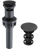 Hygie Rinse 2Pack Bathroom Sink Drain with Overflow, Pop Up Bathroom Sink Stopper for Vessel Sink, Push and Seal Vessel Sink Dra