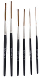 Andrew Mack Brush AMVDSLSET Von Dago Saber Liner Set of 6 Pinstriping Brushes Sizes 4/06