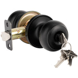 HOSOM Door Knob with Lock and Key, Keyed Entry Door Knob, Exterior and Interior Door Lock for Front Door Commercial and Resident