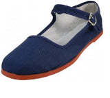 Shoes 18 Womens Cotton China Doll Mary Jane Shoes Ballerina Ballet Flats Shoes (6, 114 Navy Canvas)