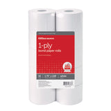Office Depot 1Ply Paper Rolls, 1 3/4in. x 128ft., White, Pack Of 10, 109044