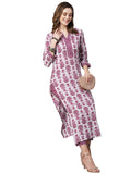 Anni Designer Women'S Cotton Blend Printed Straight Kurta With Pant (Navya Pink_Xxl_Pink_Xx-Large),Pink,2XL