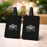 Wood Luggage Tag Set (2 Pack) Beach Vacation Vibes Design, 2.75 X 3.75 In (7 X 9.5 Cm), Reusable Buckle Strap, Baggage Tags Fo