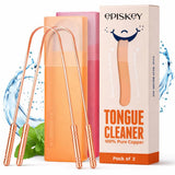 Episkey Copper Tongue Cleaner For Adults & Kids | 100% Pure Copper Tongue Scraper For Oral Hygiene & Fresh Breath | RustResista